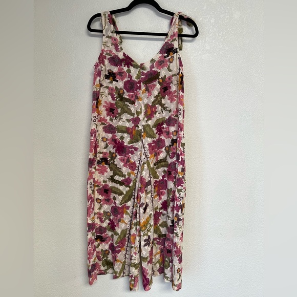 Zara Floral Textured Jumpsuit Cover Up 8 NWOT Resort Wear / Vacation - Picture 9 of 9